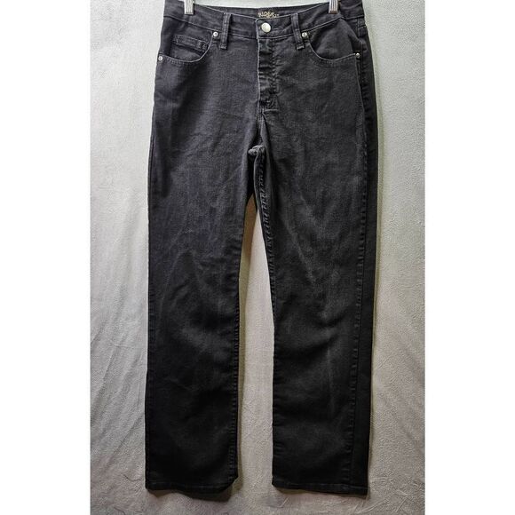 Lee Riders Jeans Women Size 8M Black Straight Leg Fit Denim - Picture 1 of 9